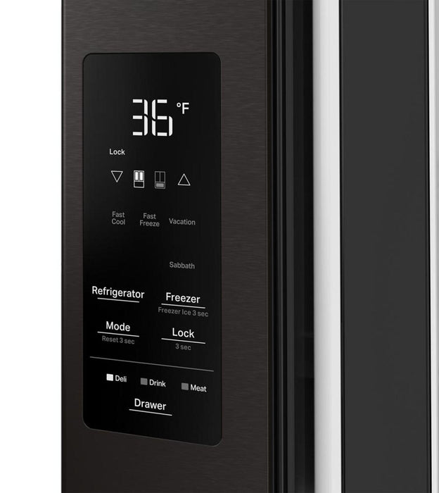 Whirlpool 36” 29 Cu. Ft. French Door Refrigerator - Fingerprint Resistant Black Stainless Steel - WRMF3536SV
