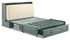 Parker Cabinet Bed with Memory Foam Mattress, Blue - Queen Size | Armoire-lit Parker avec matelas en mousse à mémoire de forme, bleue - format grand lit