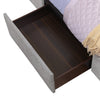 Amos Grey Upholstered Storage Bed with Channel Headboard - Full | Lit de rangement rembourré Amos gris avec tête de lit à canaux - format lit double