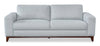 River 87" Linen-Look Fabric Sofa with Wood Base and Legs - Grey | Sofa River de 87 po en tissu d’apparence lin avec base et pattes en bois - gris