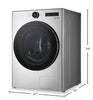 LG 7.8 Cu. Ft. Heat Pump Dryer - Graphite Steel - Stackable - DLHC5502V | Sécheuse LG de 7,8 pi³ avec pompe à chaleur - acier graphite - superposable - DLHC5502V