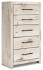 Derekson Bedroom Chest of Drawers, 5-Drawer, 31.7"W x 53.9"H - Rustic White | Commode verticale de chambre à coucher Derekson de 31,7 po (L) x 53,9 po (H) à 5 tiroirs - blanc rustique