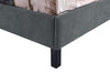 Amos Upholstered Platform Bed in Charcoal Fabric with Channelled Headboard - King Size | Lit plateforme Amos rembourré en tissu anthracite avec tête de lit à canaux - format très grand lit