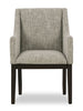 Metro Dining Arm Chair with Polyester Fabric - Beige & Brown | Chaise de salle à manger à accoudoirs Metro en tissu de polyester - beige et brun