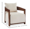 Amor 28.54" Fabric Accent Chair with Wood Arms and Legs - Taupe | Fauteuil d’appoint Amor 28,54 po en tissu avec accoudoirs et pattes en bois - taupe