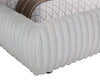Aria Upholstered Platform Bed in Grey Fabric, Tufted - King Size | Lit plateforme rembourré Aria en tissu gris capitonné - format très grand lit
