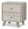 Cami Bedside 2-Drawer Nightstand, Mid-Century Modern, 17"W x 24.8"H - Grey Oak
