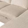 Envy 2-Piece Right-Facing Chenille Fabric Sleeper Sectional with Storage Chaise - Almond Beige | Sofa-lit sectionnel de droite Envy 2 pièces en tissu de chenille avec fauteuil long de rangement - beige amande
