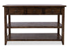 Branson 50\" Sofa Table with Storage and Shelf - Dark Brown