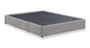 Amos Grey Upholstered Storage Bed with Channel Headboard - Full | Lit de rangement rembourré Amos gris avec tête de lit à canaux - format lit double