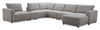 Voyage Modular 7-Piece Right-Facing Fabric Sectional with Console and Removable Back Cushions – Taupe | Sofa sectionnel modulaire de droite Voyage 7 pièces en tissu avec console et coussins de dossier amovibles - taupe
