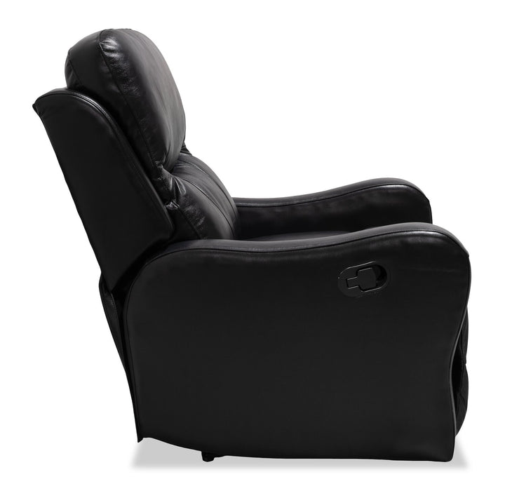 Ellis 32\" Faux Leather Glider Reclining Chair – Black