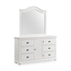Ella 5pc Bedroom Set with Panel Bed, Dresser & Mirror, White  - Twin Size | Ensemble de chambre à coucher Ella 5 pièces blanc avec lit à panneaux, commode et miroir - format lit simple