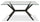 Ace Dining Table with Glass Top, 63"W - Brown