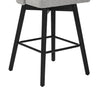 Nash Counter-Height Stool with Swivel Seat & Polyester Fabric, 26.5"H, Wood & Metal - Grey | Tabouret 26.5 po Nash de hauteur comptoir en tissu de polyester, bois et en métal avec siège pivotant - gris foncé