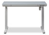 Metro 47.24” Height-Adjustable Office Desk with Storage and USB Ports - White | Bureau Metro de 47,24 po à hauteur réglable avec rangement et ports USB - blanc
