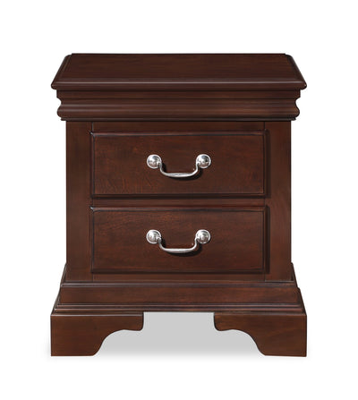 Marco Bedside 2-Drawer Nightstand, 21"W x 24"H - Cherry Brown | Table de nuit Marco de 21 po (l) x 24 po (H) à 2 tiroirs - brun cerisier