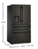 Kitchenaid 29 Cu. Ft. French Door Refrigerator – Black Ore - KRMF436SBE | Réfrigérateur KitchenAid de 29 pi3 à portes françaises - minerai noir - KRMF436SBE