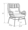 Maki Outdoor Patio Chair - Hand-Woven Resin Wicker, UV & Weather Resistant - Natural | Fauteuil Maki pour la terrasse à l’extérieur - osier en résine tressé à la main, résistant aux rayons UV et aux intempéries - naturelle