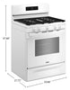 Whirlpool 30" 5.0 Cu. Ft. Gas Range with Air Cooking – White - WFGS4530SW  | Cuisinière à gaz Whirlpool de 5,0 pi³ et de 30 po avec cuisson à air - blanche - WFGS4530SW