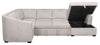 Envy 3-Piece Right-Facing Chenille Fabric Sleeper Sectional with Storage Chaise - Fog Grey | Sofa-lit sectionnel de droite Envy 3 pièces en tissu de chenille avec fauteuil long de rangement - gris brouillard