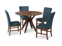 Rain 5pc Dining Set with Table & 4 Blue Chairs, 45