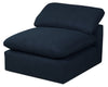 Eclipse 4-Piece Linen-Look Fabric Modular Sectional - Navy 