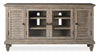 Baron 62” Rustic Pine TV Stand with Storage and Cable Management for TVs up to 70” - Dovetail Grey | Meuble pour téléviseur rustique Baron de 62 po en pin avec rangement et système de gestion des
