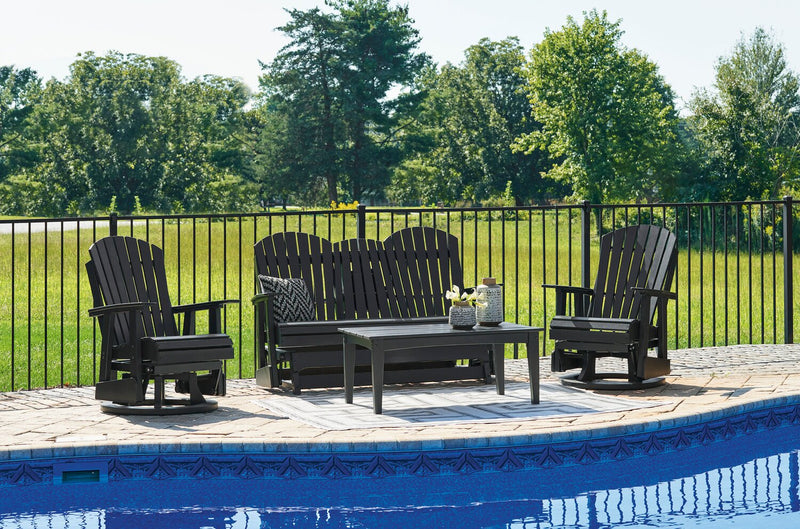 Lake Outdoor Patio Coffee Table - High Density Plastic, Weather Resistant – Black