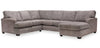 Made in Canada Luxe 3-Piece Right-Facing Fabric Sectional with Removable Cushions - Zaftig Dove Grey | Sofa sectionnel de droite Luxe 3 pièces fabriqué au Canada en tissu avec coussins amovibles - gris colombe Zaftig