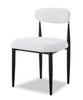 Kort & Co. Capri 5pc Dining Set with Table & 4 Chairs, Gold Accent, Pedestal Base, 72"W - White | Ensemble de salle à manger Capri de Kort & Co. 5 pièces avec table de 72 po (L), touches dorées, base piédestal et 4 chaises - blanc