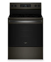 Whirlpool 5.3 Cu. Ft. Electric Range with Air Cooking – Black on Stainless - YWFES5730SV