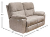 Made in Canada Dawson 64" Fabric Power Reclining Loveseat with USB Port and Accent Pillows - Beige | Causeuse à inclinaison électrique Dawson de 64 po fabriquée au Canada en tissu avec port USB et coussins décoratifs - beige