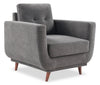 Cosmo 34" Fabric Chair with Tufted Back Cushion - Charcoal | Fauteuil Cosmo de 34 po en tissu avec coussin de dossier capitonné - anthracite