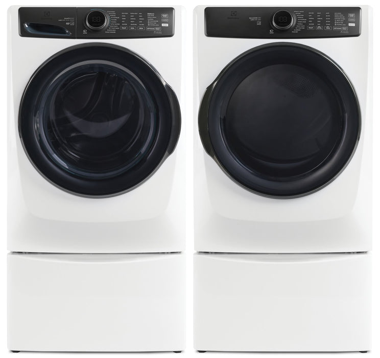 Electrolux 5.2 Cu. Ft. Perfect Steam™ Front-Load Washer and 8 Cu. Ft. Electric Dryer - White 