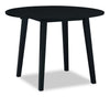 Bryn 3pc Dining Package with 42" Round Drop-Leaf Table & 2 Chairs, Fabric - Black | Ensemble de salle à manger Bryn 3 pièces avec table ronde de 42 po à abattant et 2 chaises en tissu  - noire