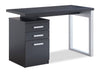Oscar 47" Reversible Office Desk with Storage – Matte Black | Bureau réversible Oscar de 47 po avec rangement - noir mat