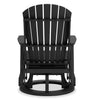 Lake Outdoor Patio Glider Swivel Chair - High Density Plastic, Weather Resistant – Black | Fauteuil pivotant et coulissant Lake pour la terrasse à l’extérieur -  plastique haute densité, résistant aux intempéries - noir