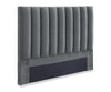 Amos Upholstered Headboard in Charcoal Fabric, Channelled - Queen Size | Tête de lit rembourrée Amos en tissu anthracite en canaux - format grand lit