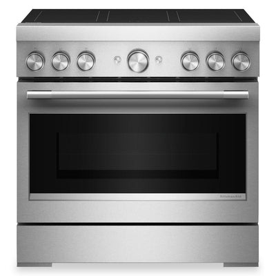 KitchenAid 36" 5.1 Cu. Ft. Freestanding Induction Range with No Preheat Air Fry – Stainless Steel - KFIS936SSS | Cuisinière à induction KitchenAid de 5,1 pi3 et de 36 po avec friture à air sans préchauffage - acier inoxydable - KFIS936SSS