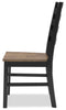 Raven Dining Chair, Ladder-Back - Two-Tone Black & Brown | Chaise de salle à manger Raven à dossier en échelle - deux teintes, noir et brun