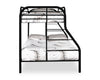 Logan Bunk Bed with Ladders & Guard Rail for Kids, Black Metal - Twin/Full | Lits superposés Logan pour enfants avec échelles et garde-corps, métal noir - simple et double