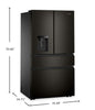 Whirlpool 36” 29 Cu. Ft. French Door Refrigerator - Fingerprint Resistant Black Stainless Steel - WRMF3536SV | Réfrigérateur Whirlpool de 29 pi3 et de 36 po à portes françaises - acier inoxydable noir résistant aux traces de doigts - WRMF3536SV