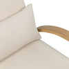 Loft 27.55" Boucle Fabric Accent Chair with Accent Pillow and Wood Armrests and Legs - White | Fauteuil d’appoint Loft de 27,55 po en tissu bouclé avec coussin décoratif, accoudoirs et pattes en bois - blanc