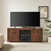 Harvin 54" Electric Fireplace TV Stand with Storage for TVs up to 60" – Brown Oak  |  Meuble pour téléviseur Harvin de 54 po avec foyer électrique et rangement pour téléviseurs jusqu’à 60 po - chêne brun