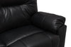 Made in Canada Dawson 87" Genuine Leather Power Reclining Sofa with USB Port and Accent Pillows - Black | Sofa à inclinaison électrique Dawson de 87 po fabriqué au Canada en cuir véritable avec port USB et oussins décoratifs - noir