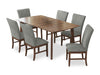 Rain 7pc Dining Set with Table & 6 Grey Chairs, 72"W - Grey/Brown | Ensemble de salle à manger Rain 7 pièces avec table de 72 po (L) et 6 chaises grises - gris et brun