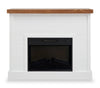 Mehgan 43.8" Modern Electric Fireplace - White & Brown Two Tone | Foyer électrique moderne Mehgan de 43,8 po - deux teintes, blanc et brun