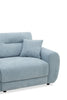 Alora 5-Piece Fabric Sectional with Three Accent Pillows and Rolled Arms - Blue | Sofa sectionnel Alora 5 pièces en tissu avec 3 coussins décoratifs et accoudoirs enroulés - bleu