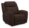 Reign 41.25" Top-Grain Genuine Leather Power Reclining Chair with USB Port - Silverado Chocolate Brown | Fauteuil à inclinaison électrique Reign de 41,25 po en cuir véritable de qualité supérieure avec port USB - brun chocolat Silverado